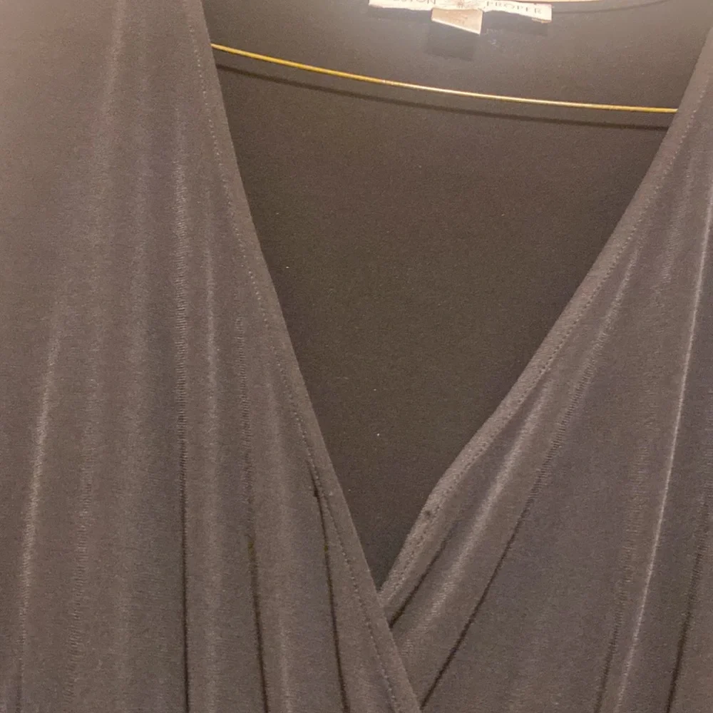 Unique black evening dress with lots of stretch.  Low neck.uniquely designed! - Picture 6 of 7